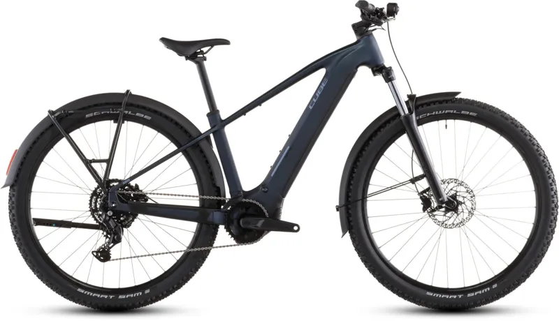 Cube Reaction Hybrid Performance FE 600Wh Electric Mountain Bike in Indigoblue and Reflex