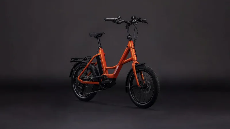 Cube Compact Hybrid 545Wh Unisize Electric Hyrbid Bike in Rustorange and Reflex-2