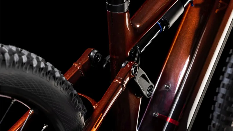 Cube Stereo Hybrid ONE77 HPC Race 800Wh Full Suspension Electric Mountain Bike in Liquidorange and Orange-3