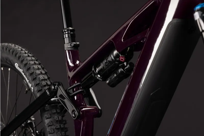 Cube Stereo Hybrid ONE77 HPC SLX 800Wh Electric Full Suspension Mountain Bike in Liquidred and Black-4