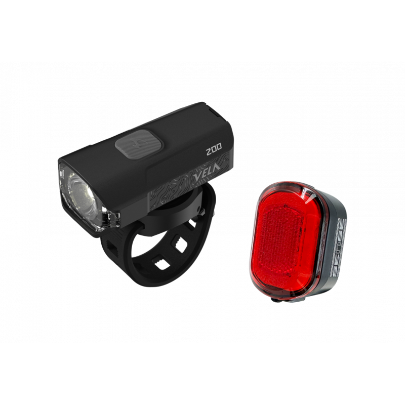 Moon Sport VELA 200lm and ORION 50lm Front and Rear Rechargeable Bike Light Set