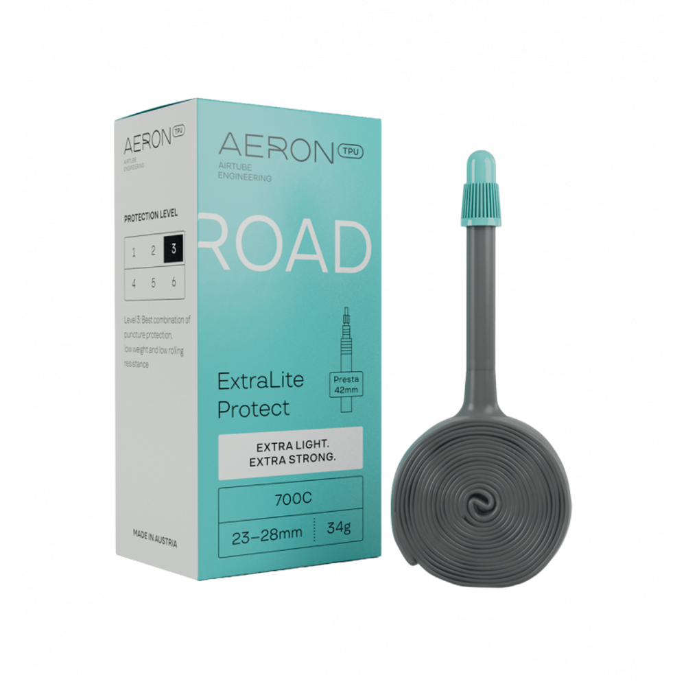 Team Cycles Aeron Tpu Aeron Road ExtraLite Protect TPU Inner Tube - 700c | Interest FREE Finance & Online Refund Policy.