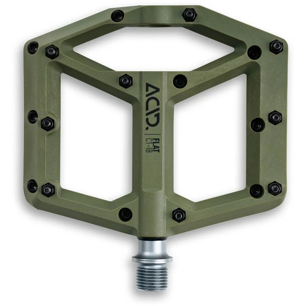 Team Cycles Acid C1-IB Flat Mountain Bike Pedals in Olive | Interest FREE Finance & Online Refund Policy.