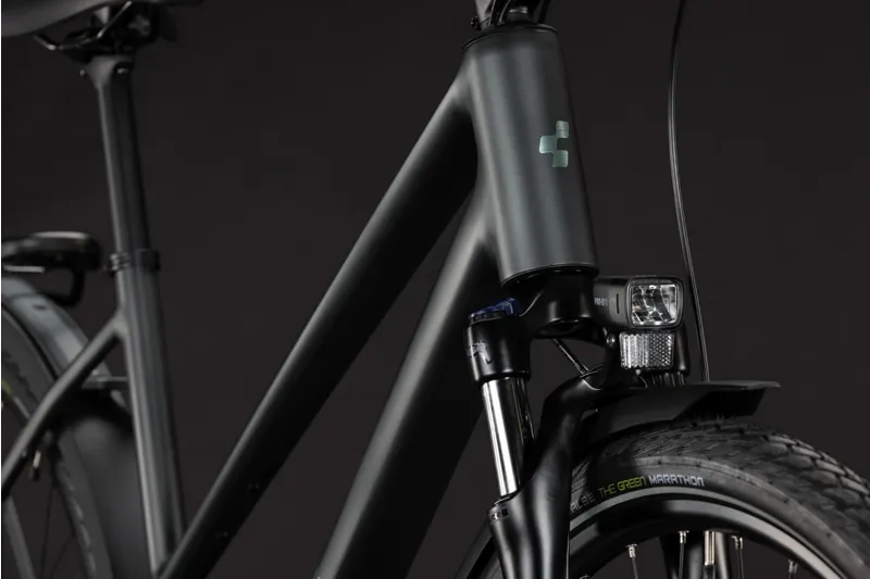 Cube Kathmandu ONE T Hybrid Bike in Blackforest and Chrome-2