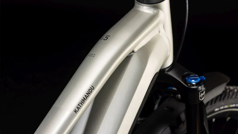 Cube Kathmandu Hybrid 45 Trapeze 750Wh Electric Hybrid Bike in Grey Reflex and Black-1