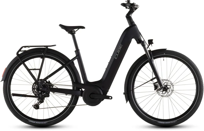 Cube Touring Hybrid ONE EE 600Wh Electric Hybrid Bike in Coal and Chrome