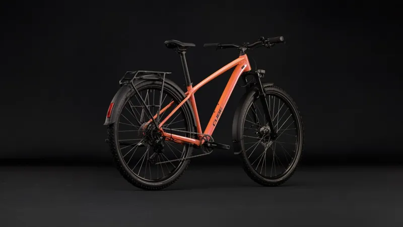 Cube Aim One FE Hardtail Mountain Bike in Salmon and Black-5