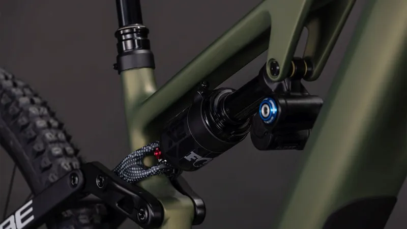 Cube AMS Hybrid ONE77 C:62 TM 600Wh Electric Full Suspension Mountain Bike in Reedgreen and Matrix-2