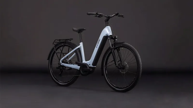 Cube Touring Hybrid One EE 600Wh Electric Hybrid Bike in Glacier and Reflex-6