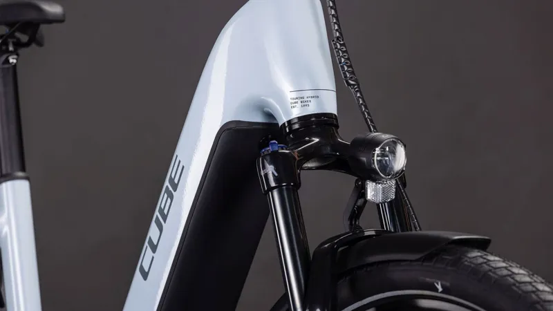 Cube Touring Hybrid One EE 600Wh Electric Hybrid Bike in Glacier and Reflex-2