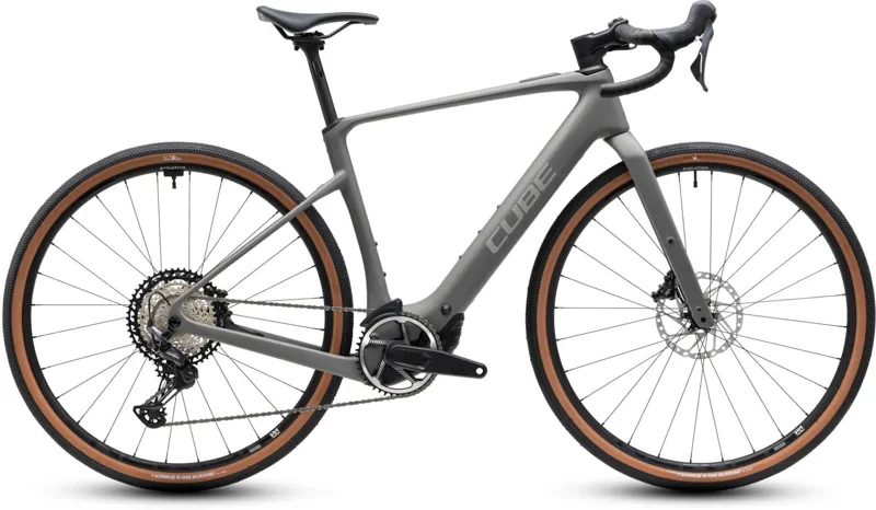 Cube Nuroad Hybrid C:62 Race 400Wh Electric Gravel Bike in Oldgrey and Grey