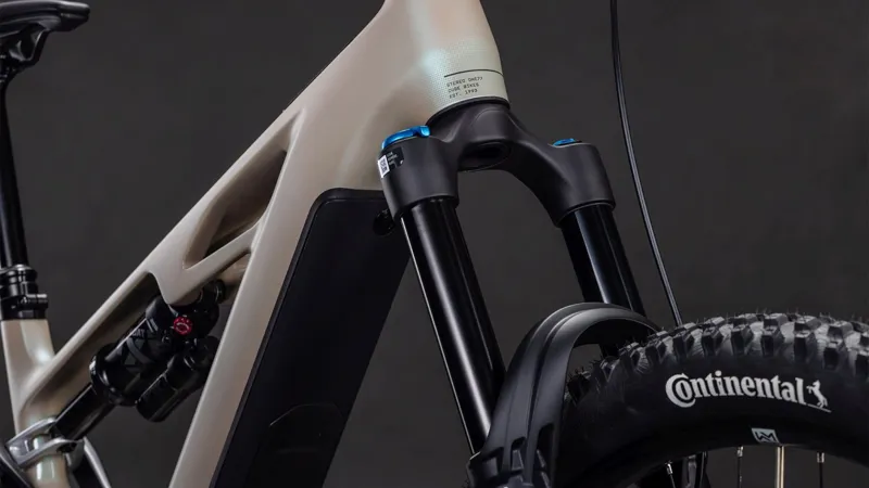 Cube Stereo Hybrid ONE77 HPC SLX 800Wh Electric Full Suspension Mountain Bike in Glintsand and Black-2