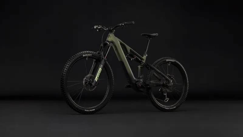 Cube AMS Hybrid 177 C:62 TM 600Wh Electric Full Suspension Mountain Bike in Reedgreen and Gills-6