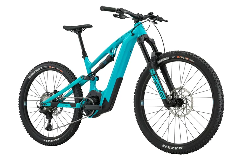 Whyte Bikes E-160 S MX Full Suspension Electric Mountain Bike in Turquoise with Black and White-1