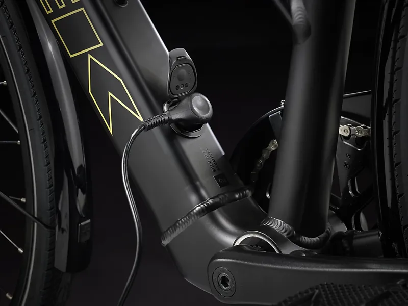 TREK Fx+ 2 Stagger 250Wh Electric Hybrid Bike in Satin Black and Trek Black-3