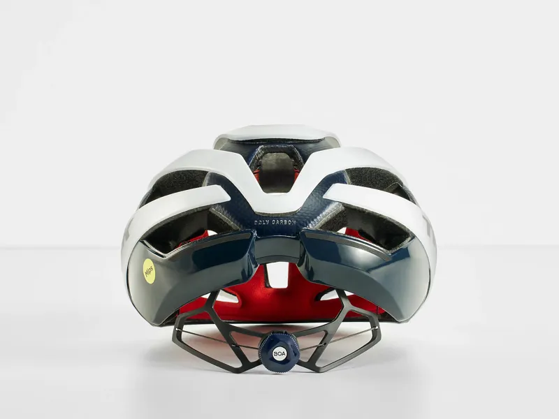 TREK Velocis Mips Road Bike Helmet in Crystal White and Nautical Navy-2