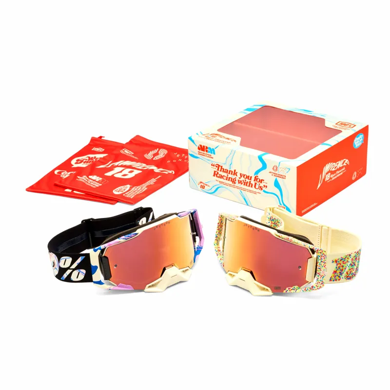 100% Armega Jett Lawrence Donut Goggles 2 Pack