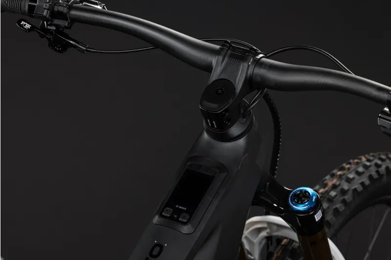 Cube Stereo Hybrid ONE77 HPC AT 800Wh Electric Full Suspension Mountain Bike in Carbon and White-3