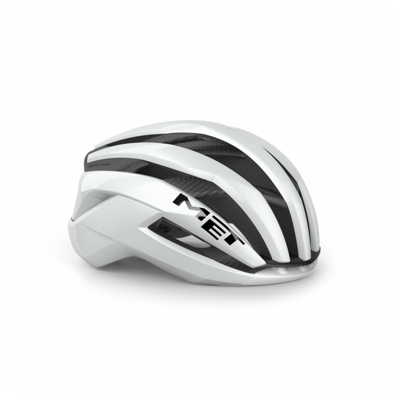 MET Trenta 3K Carbon Airframe Road Cycling Helmet in White