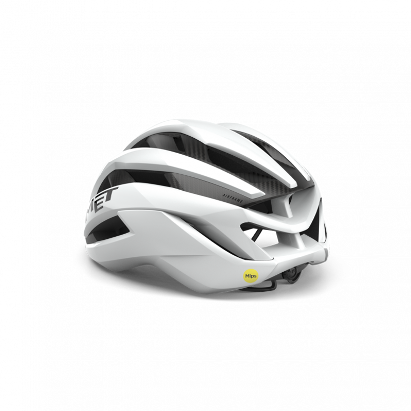 MET Trenta 3K Carbon Airframe Road Cycling Helmet in White-2