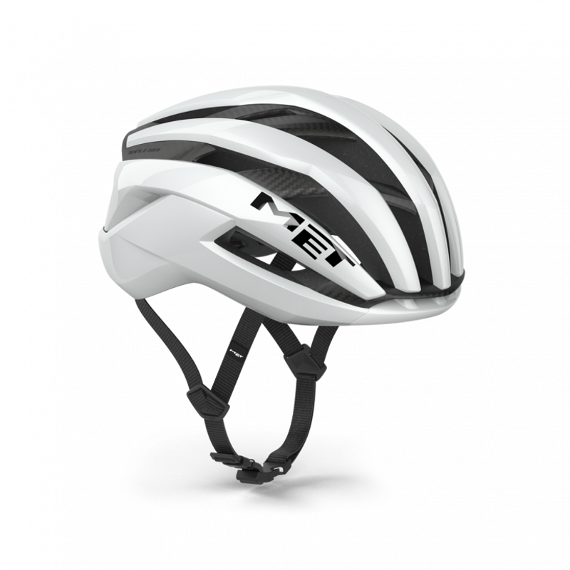 MET Trenta 3K Carbon Airframe Road Cycling Helmet in White-4