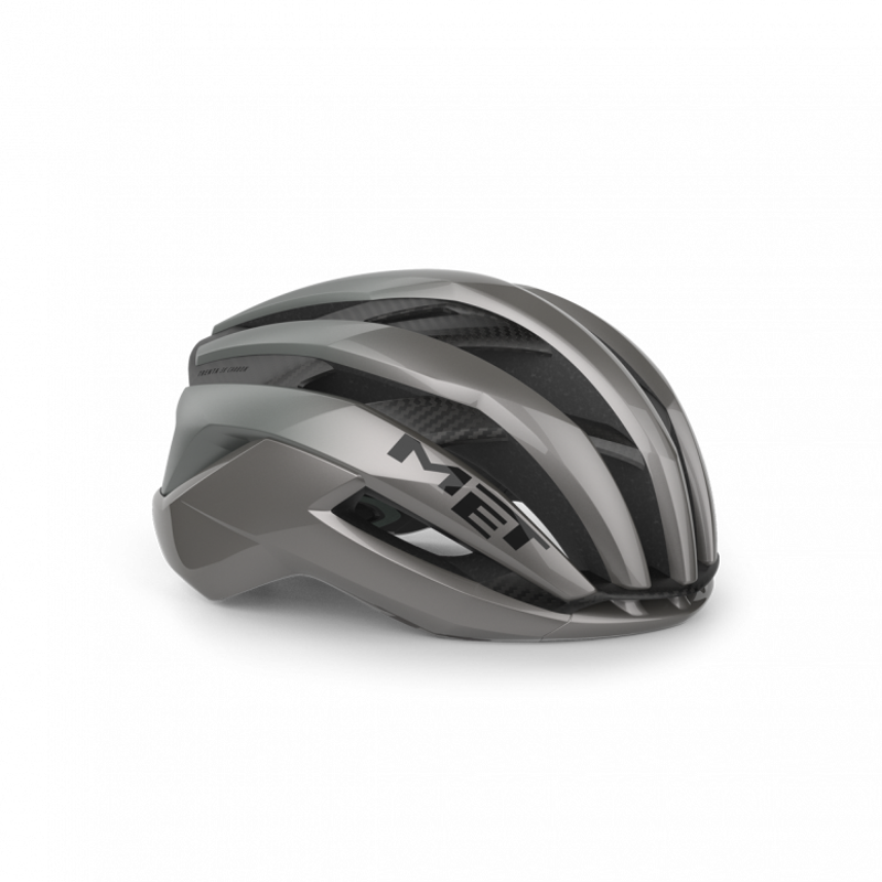 MET Trenta 3K Carbon Airframe Cycling Helmet in Opal Grey