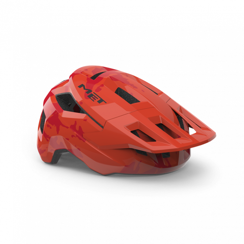 MET Shelter Youth Mountain Bike Helmet in Red - Uni-Size 52-56cm