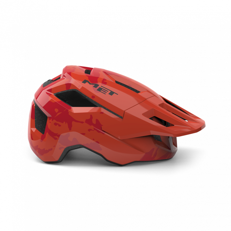 MET Shelter Youth Mountain Bike Helmet in Red - Uni-Size 52-56cm-1