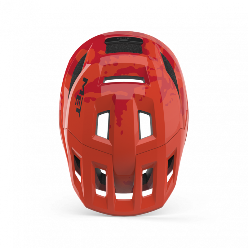 MET Shelter Youth Mountain Bike Helmet in Red - Uni-Size 52-56cm-3