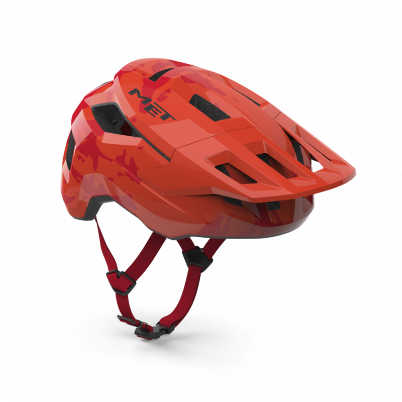 MET Shelter Youth Mountain Bike Helmet in Red - Uni-Size 52-56cm-4