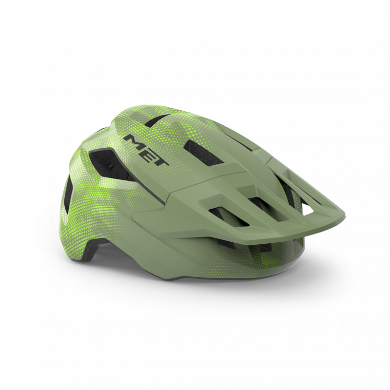 MET Shelter Youth Mountain Bike Helmet in Green - Uni-Size 52-56cm