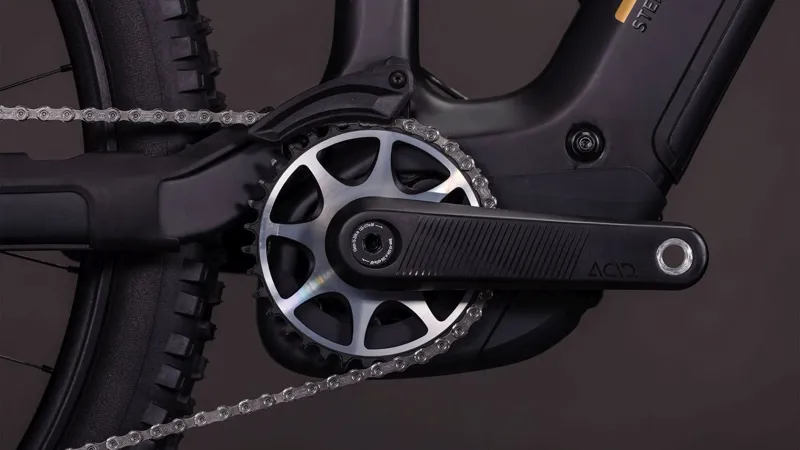 Cube Stereo Hybrid ONE44 HPC AT 800Wh Electric Full Suspension Mountain Bike in Carbon and Gold-3