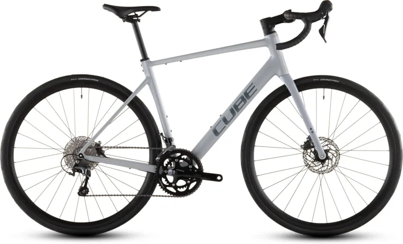 Cube Attain Race Road Bike in Foggrey and Shift