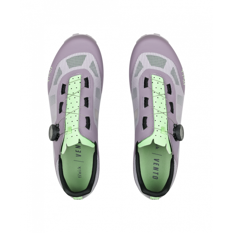 Fizik Vento Proxy Wide Gravel Cycling Shoes in Purple and Green-2