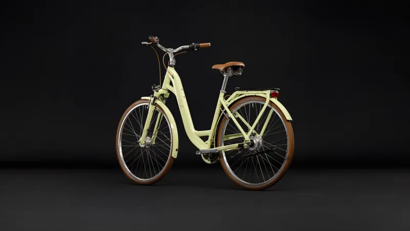 Cube Aruba Hybrid Bike in Sunnyday and Brown-6