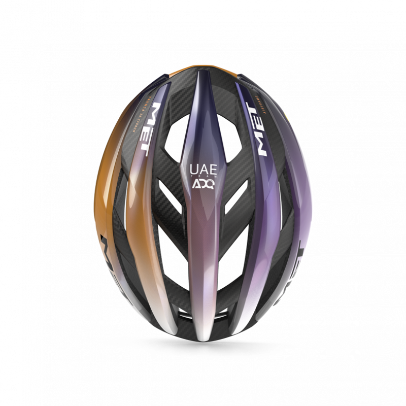 MET Trenta 3K Carbon Airframe Cycling Helmet in Team UAE ADQ-3