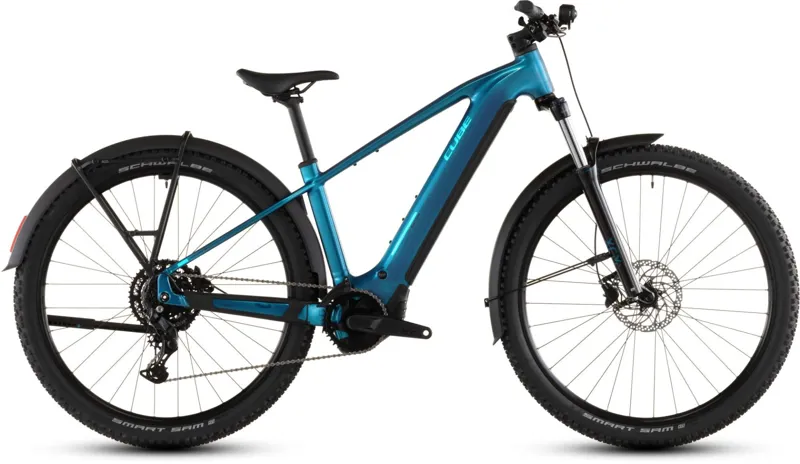 Cube Reaction Hybrid Performance FE 600Wh Electric Mountain Bike in Electricblue and Dazzle