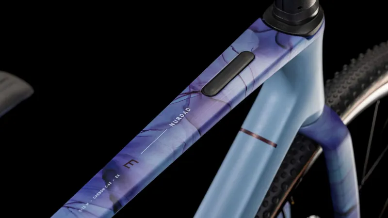 Cube Nuroad C:62 EX Gravel Bike in Pigeonblue and Art-2