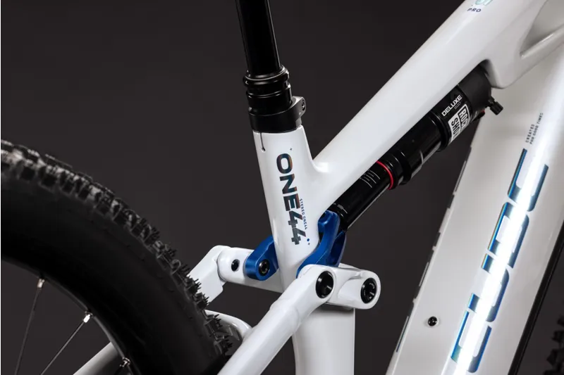 Cube Stereo Hybrid ONE44 HPC Pro 800Wh Electric Full Suspension Mountain Bike in Metallicwhite and Blue-3