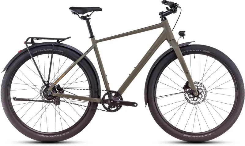 Cube Hyde Pro FE Hybrid Bike in Dustyolive and Gold
