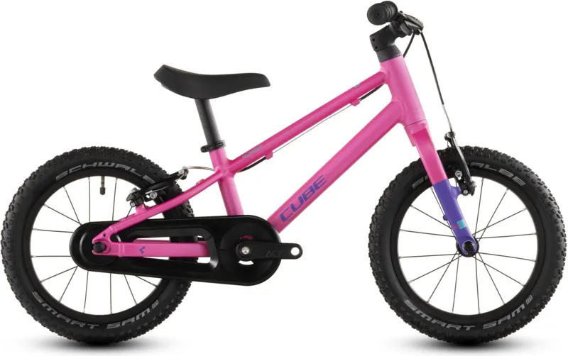 Cube Numove 140 Kids Bike in Fucsia and Plum