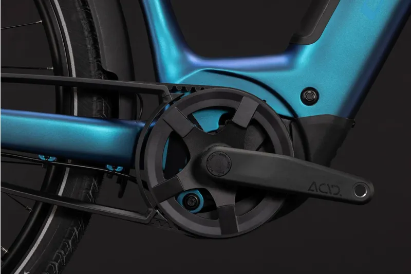 Cube Supreme Hybrid Deluxe Pro EE 600Wh Electric Hybrid Bike in Nebula and Blue-3