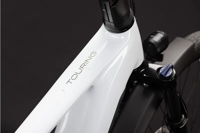 Cube Touring Hybrid ONE 600Wh Electric Hybrid Bike in Metallicwhite and Chrome-1