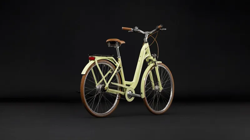 Cube Aruba Hybrid Bike in Sunnyday and Brown-7