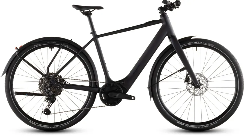 Cube Editor Hybrid Pro FE 400Wh Electric Hybrid Bike in Coal and Prism