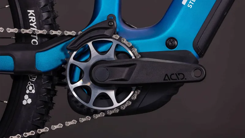 Cube Stereo Hybrid ONE44 HPC SLX 800Wh Full Suspension Electric Mountain Bike in Nebula and White-3