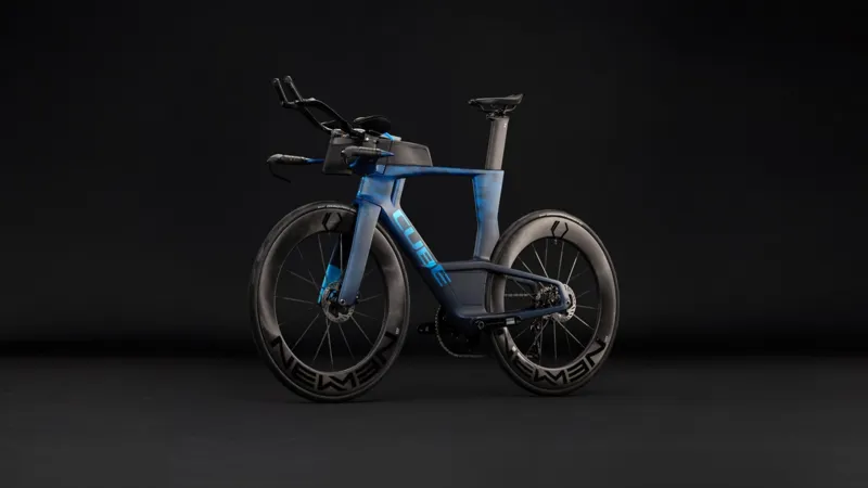 Cube Aerium C:68X SLT Triathlon TT Road Bike in Bluegrid and Chrome-2