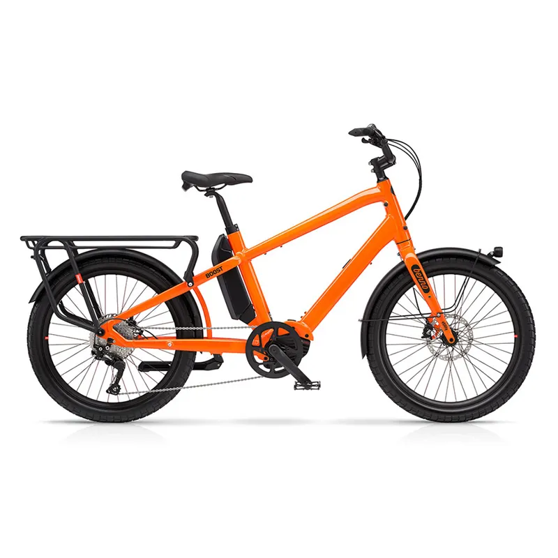 Benno Bikes Boost E CX EVO 5 Regular 500Wh Electric Cargo Bike in Neon Orange