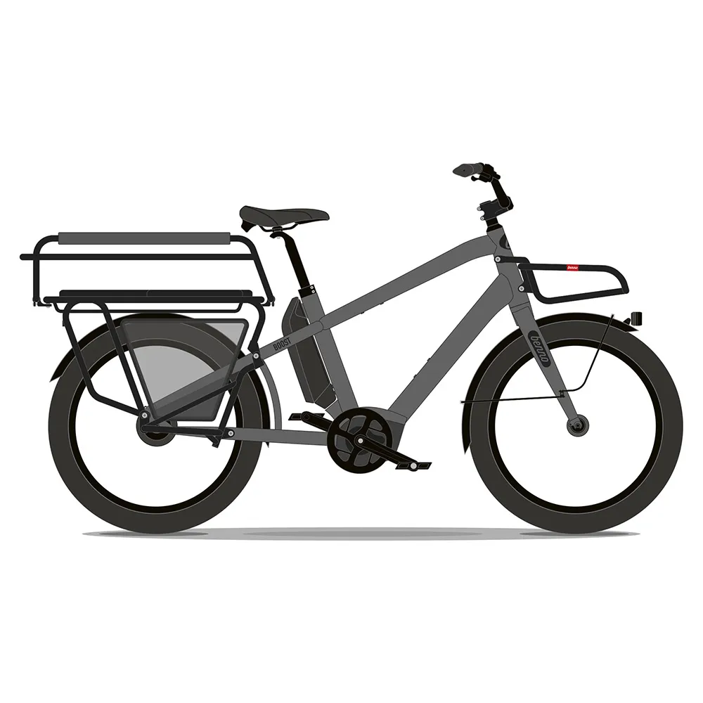 Team Cycles Benno Bikes Boost Performance Fully Loaded Universal 500Wh Electric Cargo Bike in Anthracite Grey | Interest FREE Finance & Online Refund Policy.