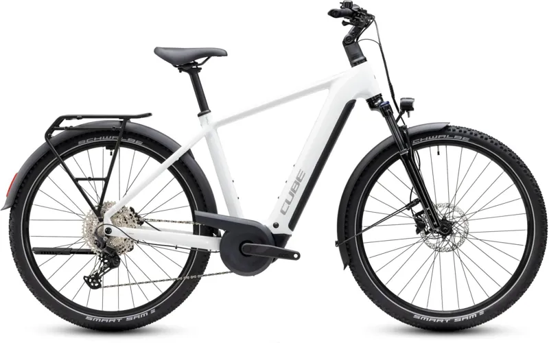 Cube Nuride Hybrid Performance 720Wh Electric Hybrid Bike in Metallicwhite and White